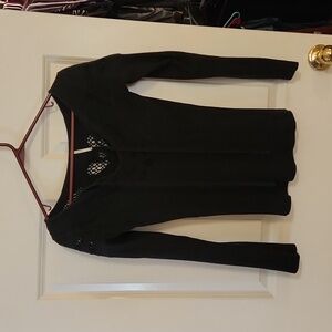 Beautiful * crochet  at the top Free people * long sleeve